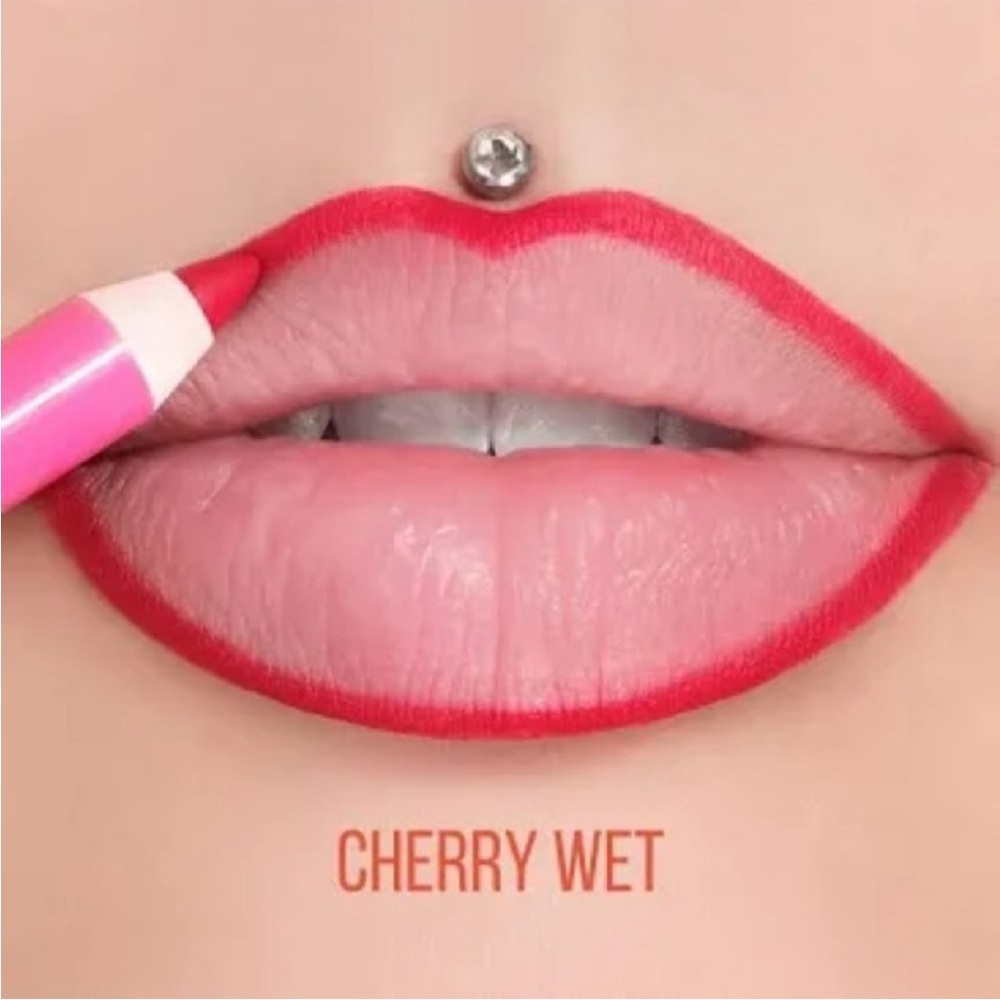 NEW JEFFREE STAR VELOUR LIP LINER in CHERRY WET Red Pink New in Box JSC Makeup